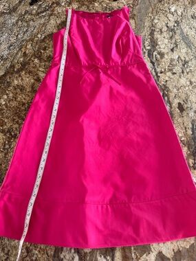 J. Crew Fuchsia Sleeveless Tie-Waist Mini Dress